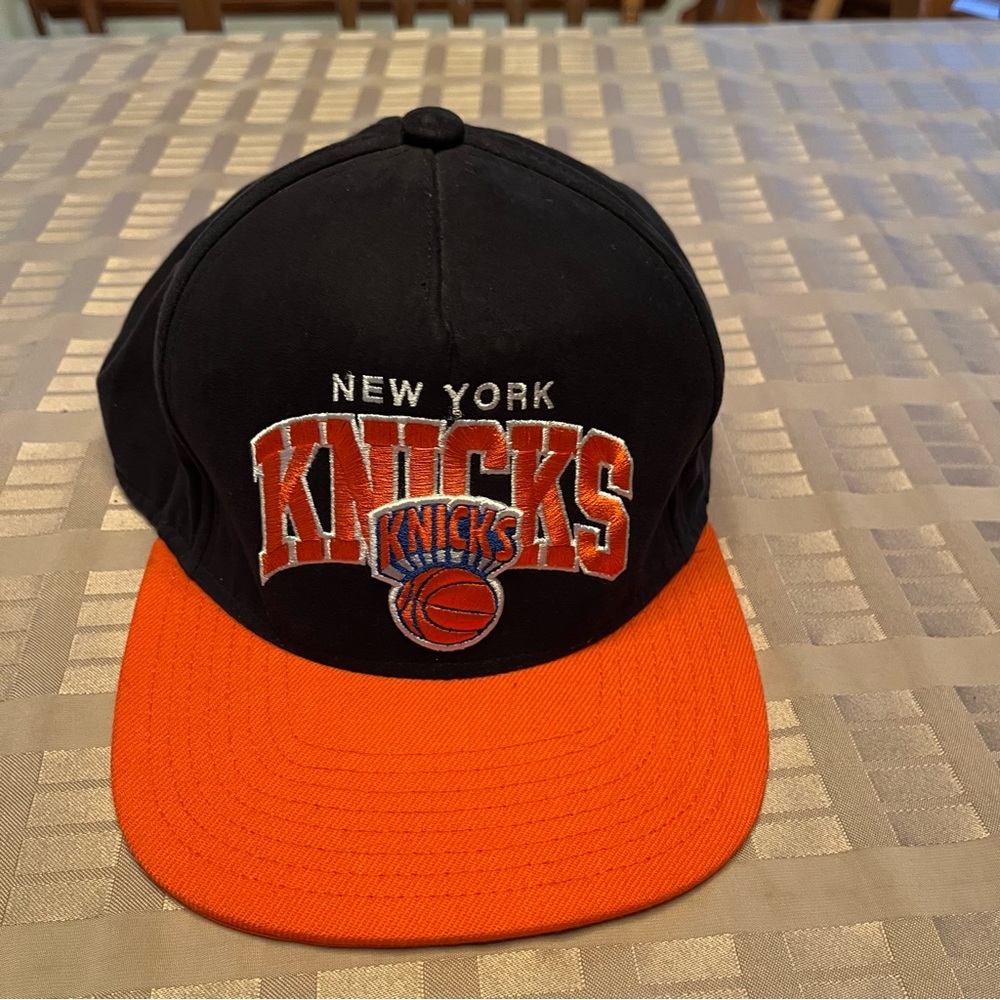 Mitchell & Ness new York Knicks Black and Orange snapback Hat